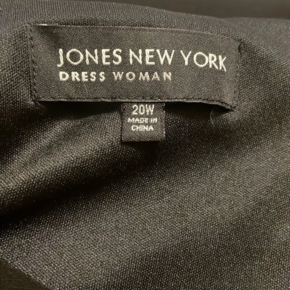 Jones New York cap sleeve black gathered midi dress - Picture 6 of 6